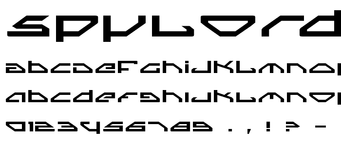 Spylord Expanded font